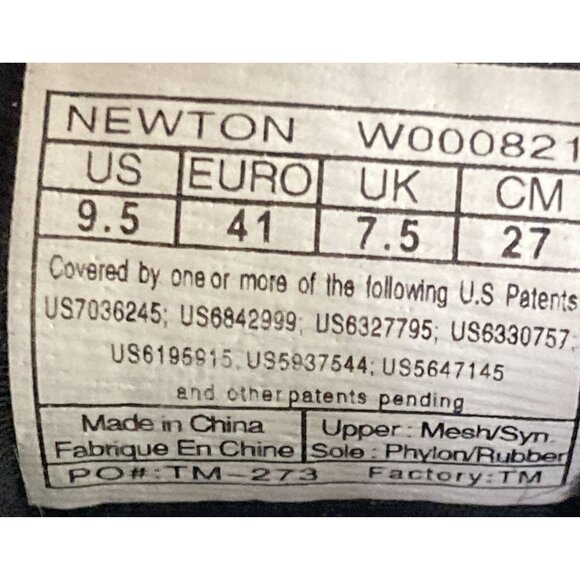 Newton Women's size 9.5 Pink Yellow Lightweight Mesh Sneakers Running Shoes - Picture 8 of 8